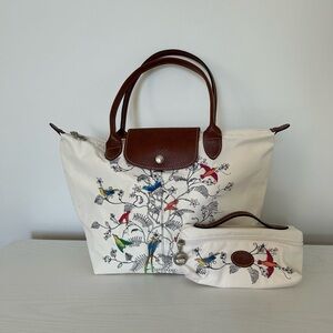 longchamp tree of life embroidered bag